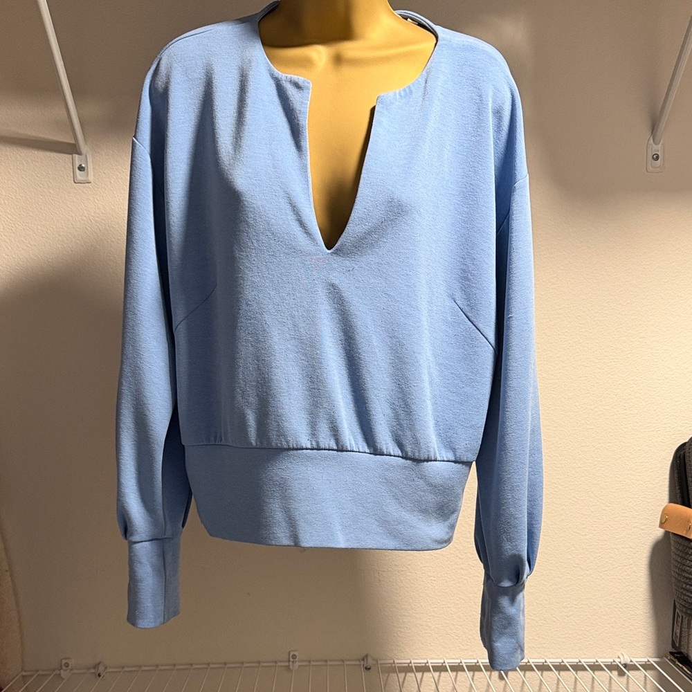 Scotch & Soda Light Blue V-Neck Top